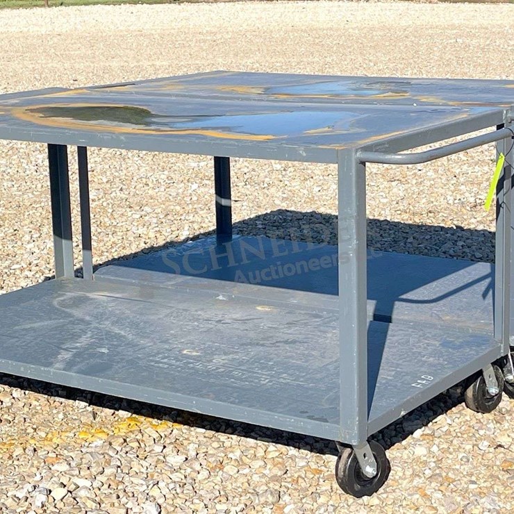 2- 3'x5.5' rolling steel utility carts