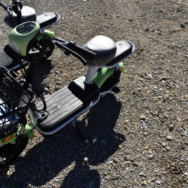 Future Electric Scooter with Front Basket