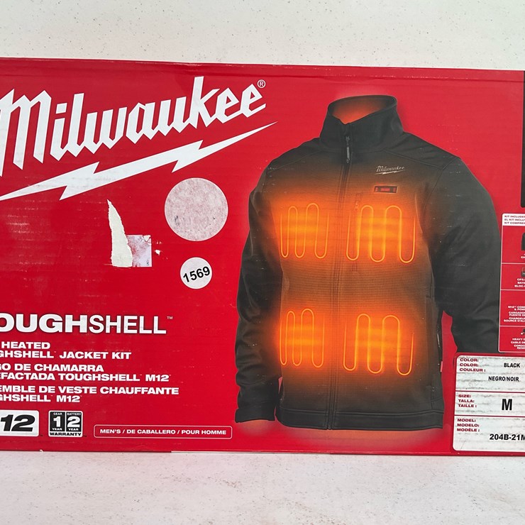#1569 • Milwaukee M12™ Heated TOUGHSHELL™ Jacket (Medium) Black