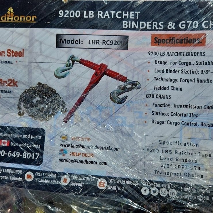 QUANTITY OF CHAINS AND BINDERS
