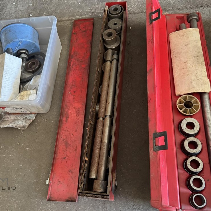 LOT OF BUSHING/BEARING DRIVER SETS IN METAL CASES LOT OF BUSHING/BEARING DRIVER SETS IN METAL CASES