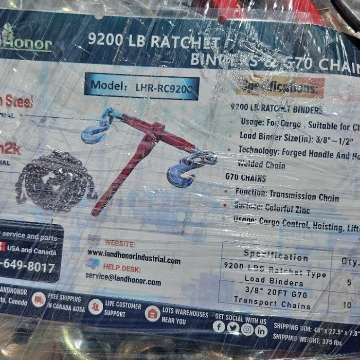 QUANTITY OF CHAINS AND BINDERS
