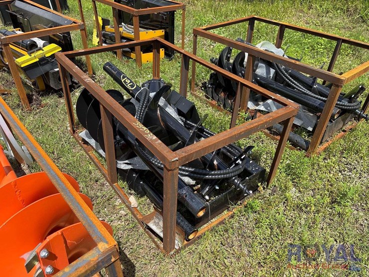 2025-cfg-ssecag-y-hydraulic-auger-skid-steer-attachment-with-bits-image-1