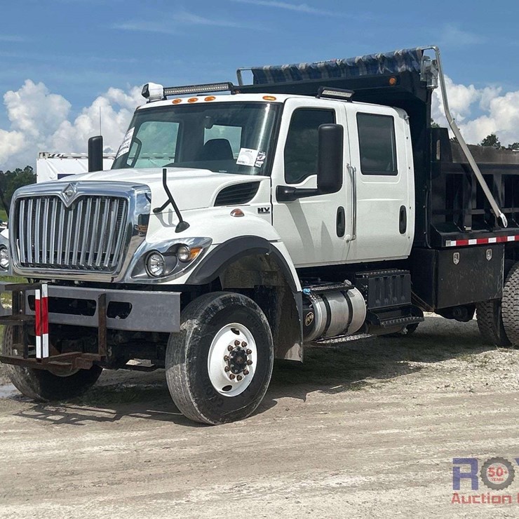 2021 International HV507 4x4 12ft Single Axle Dump Truck