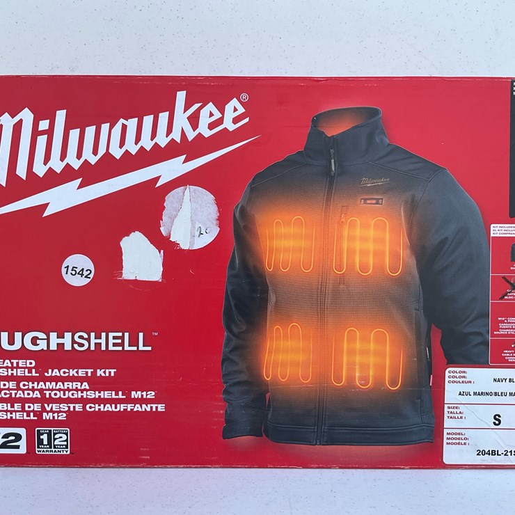 #1542 • Milwaukee M12 TOUGHSHELL Heated Jacket (SMALL) Navy Blue