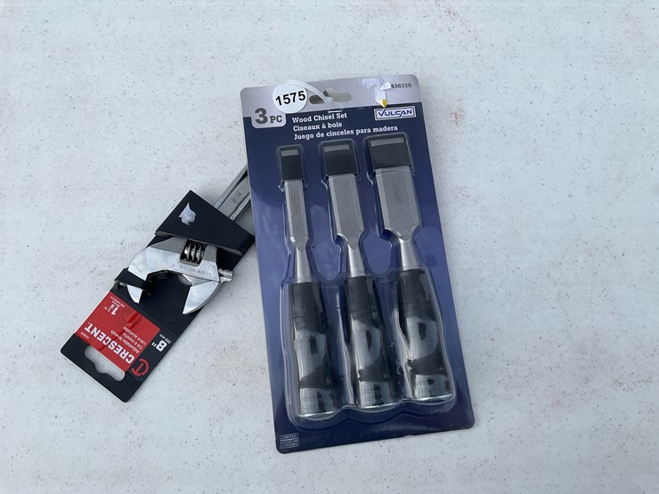 #1575-•-chisel-set-and-8-inch-crescent-wrench-image-1