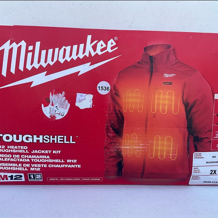 #1536 • Red Milwaukee TOUGHSHELL 2XL Heated Jacket Without Battery
