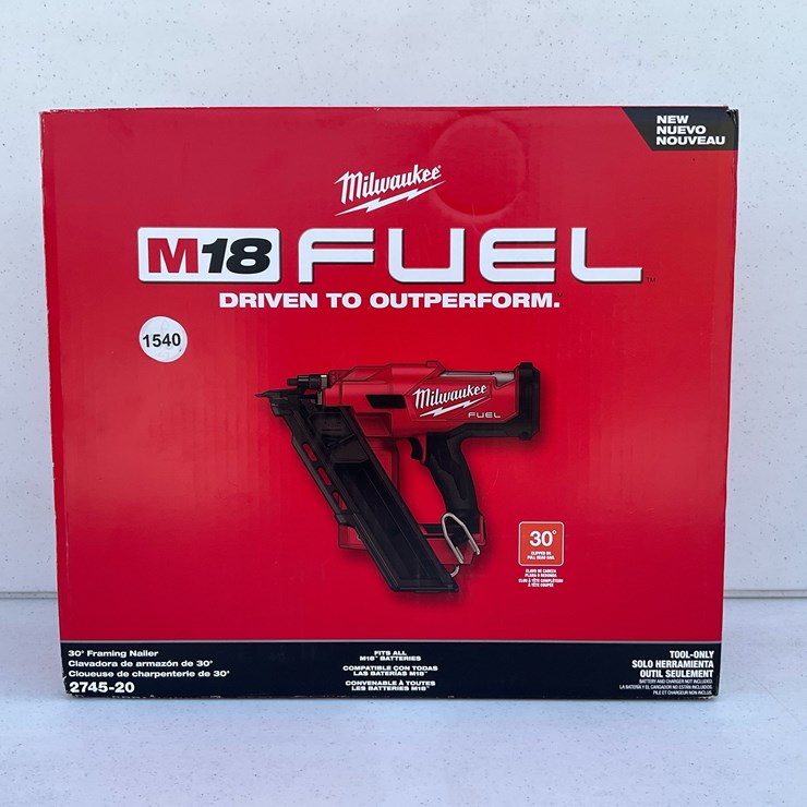 #1540 • Milwaukee M18 FUEL™ 30 Degree Framing Nailer