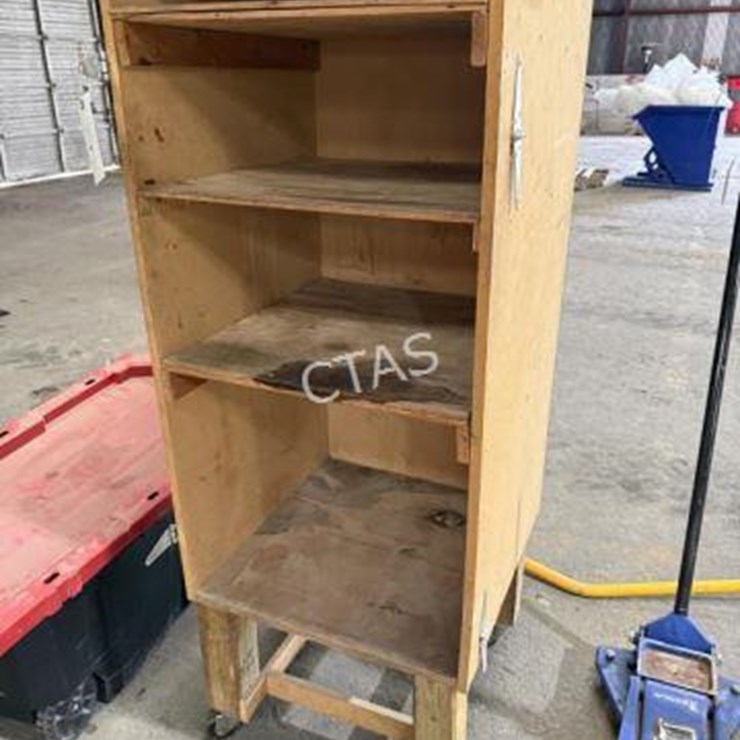 #4 • Handmade Wood Storage Shelf On Wheels