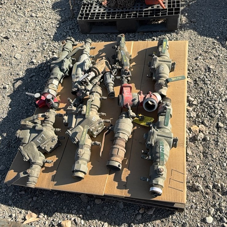PALLET OF BACKFLOW PREVENTER VALVES SUPPORT EQUIPMENT