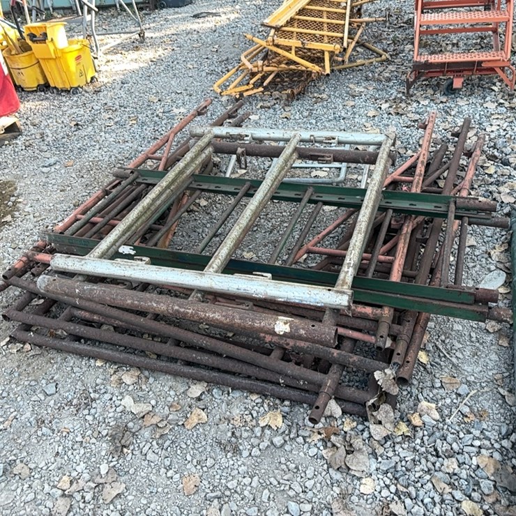 (8) ASSORTED SCAFFOLD FRAMES, (5) ARE WALK THROUGH SUPPORT EQUIPMENT