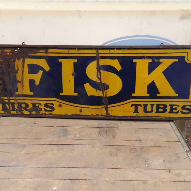 Fisk Tires and Tubes Porcelain Sign