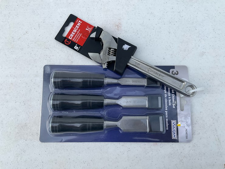 #1575-•-chisel-set-and-8-inch-crescent-wrench-image-2