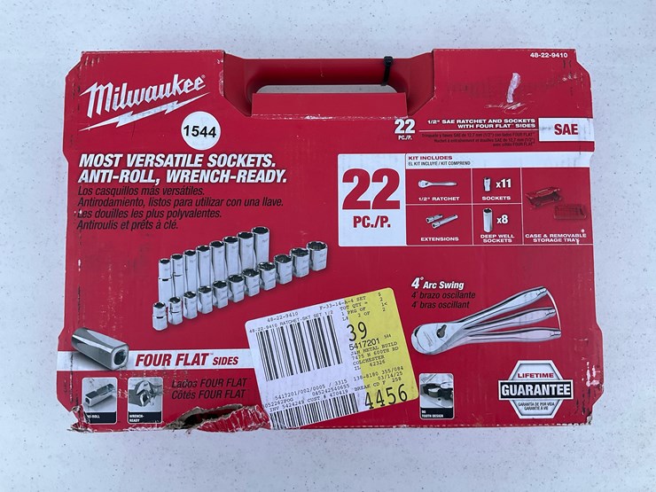 #1544-•-milwaukee-22-pc-1/2"-drive-sae-ratchet-and-socket-set-image-1