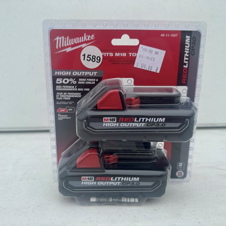 #1589 • Milwaukee M18 HIGH OUTPUT CP3.0 Battery (2 Pack)