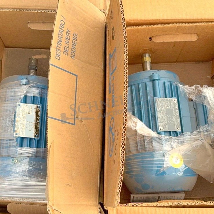 2 unused 1-hp 3-phase electric motors