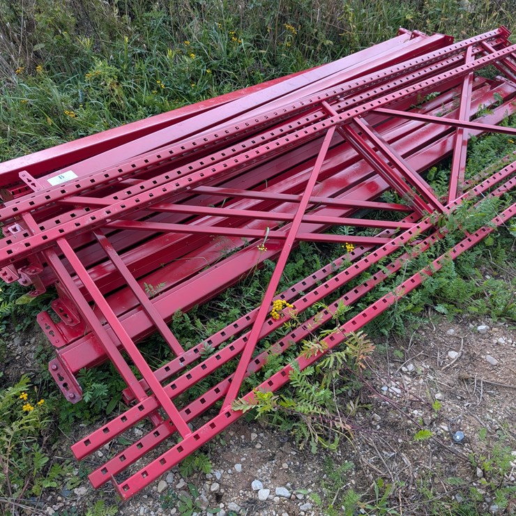 #3379 • Red Pallet Racking