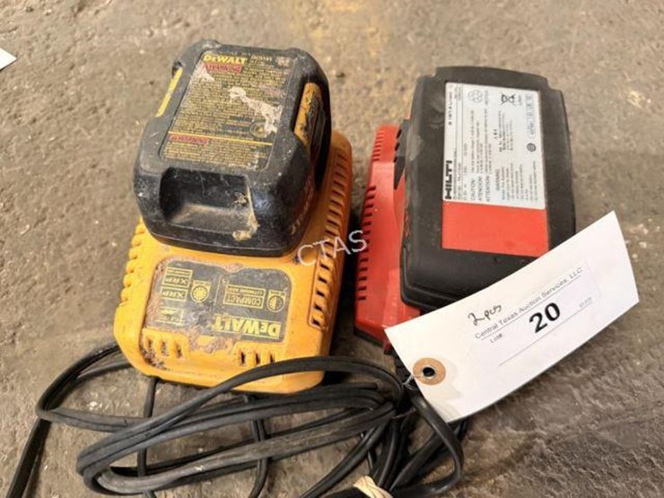 #20-•-(2)-dewalt-&-hilti---batteries-&-chargers-image-1