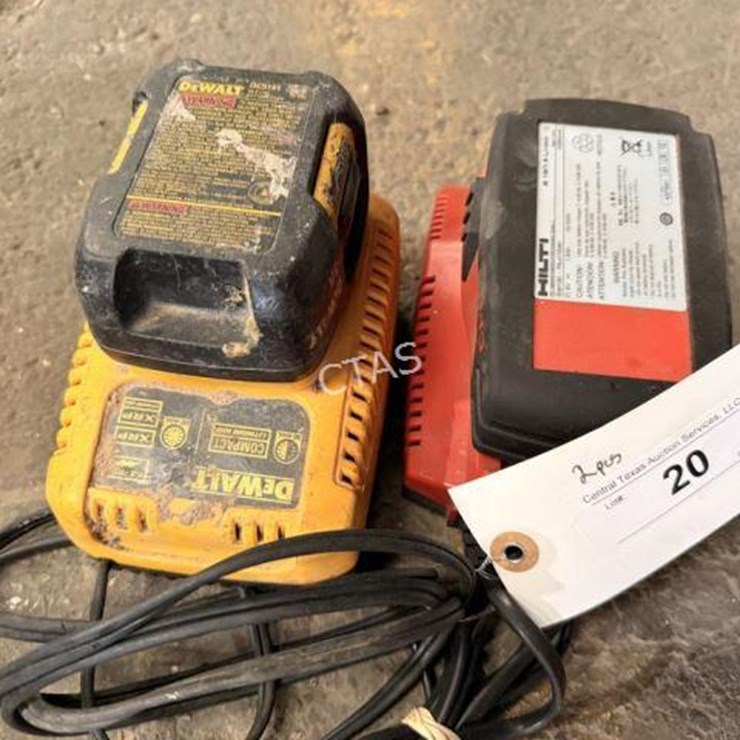 #20 • (2) DeWalt & Hilti - Batteries & Chargers