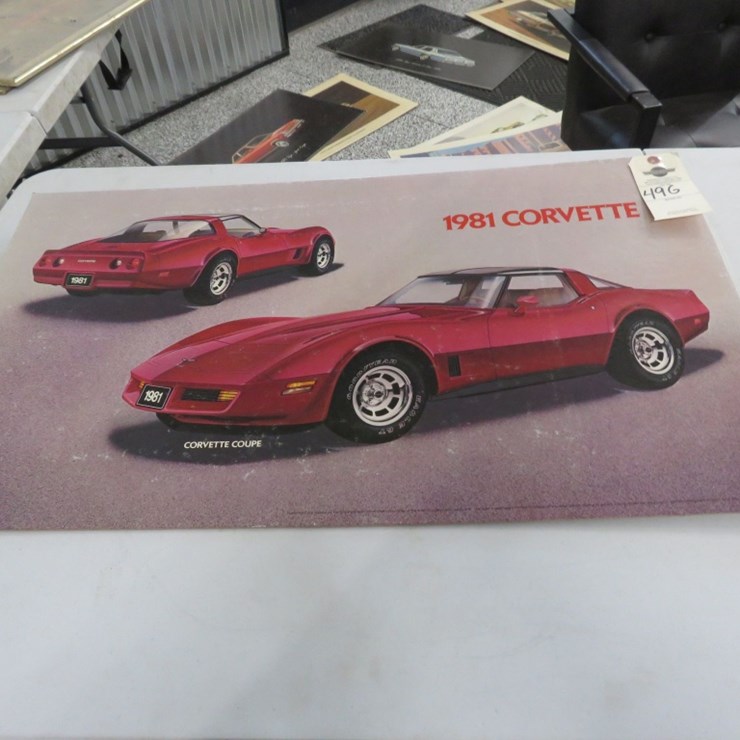 1981 Chevrolet Corvette Litho Dealership Car Picture