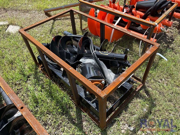 2025-cfg-ssecag-y-hydraulic-auger-skid-steer-attachment-with-bits-image-3