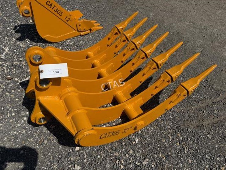 #130-•-32"-cat305-rake-for-excavator-image-1