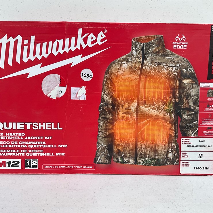 #1554 • Milwaukee M12 Heated QUIETSHELL Camo Jacket (Medium)
