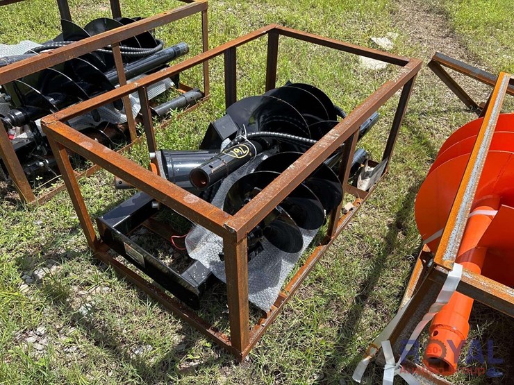 2025-cfg-ssecag-y-hydraulic-auger-skid-steer-attachment-with-bits-image-2