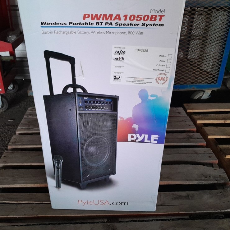LOT#-762-PYLE PWMA 1050BT WIRELESS PORTABLE PA SPEAKER SYSTEM