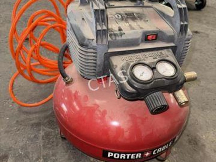 #6-•-porter-cable-6-gal-air-compressor-w/-hose-image-1
