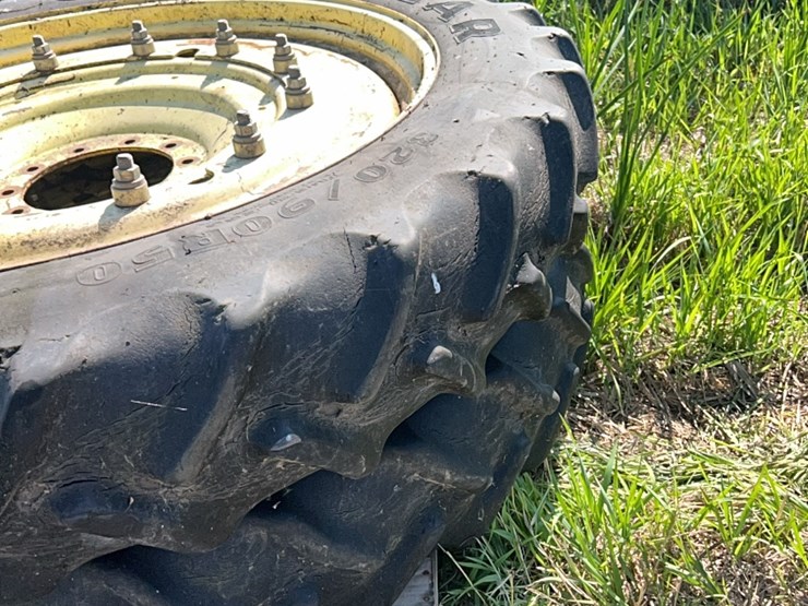 set-of-four-skinny-tires,-size-320/90/r50-came-off-of-john-deere-8300,-would-fit-others-image-9