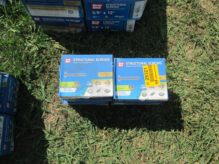 #29321-•-lot-of-(4)-3/8"x3-1/2"-structural-screws-image-1