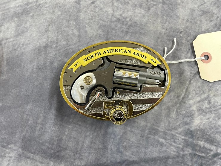 #4000-•-north-american-arms-50th-anniversary-belt-buckle,-sn:-n015070-image-1