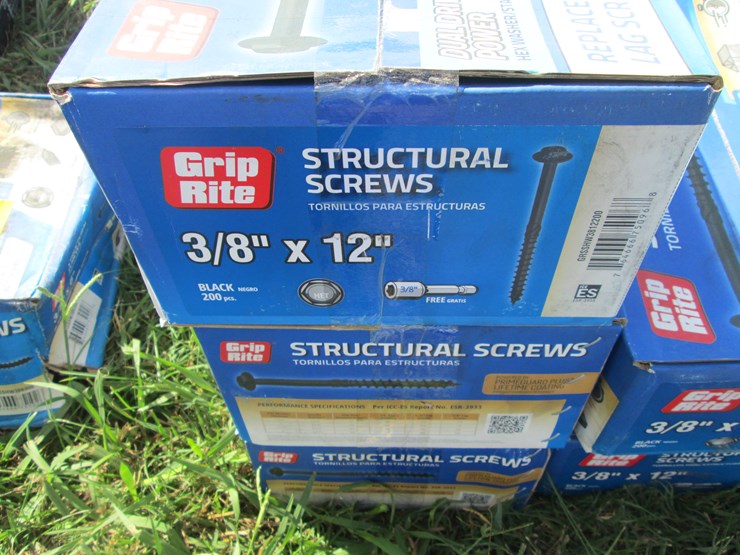 #29323-•-lot-of-(5)-3/8"x12"-structural-screws-image-2