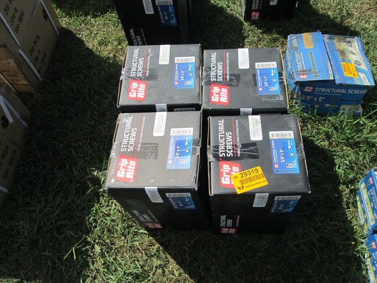 #29319-•-lot-of-(4)-3/8"x4"-structural-screws-image-1