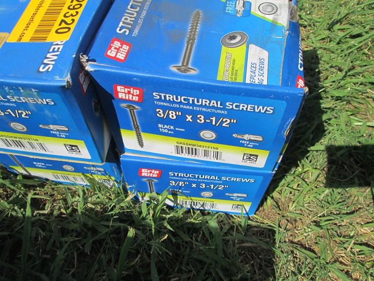 #29320-•-lot-of-(4)-3/8"x4"-structural-screws-image-2