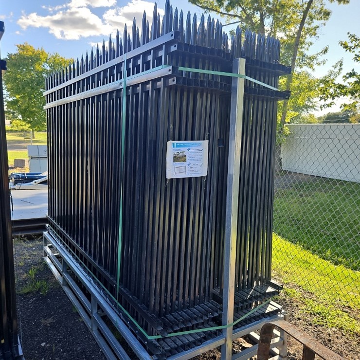 (24) 10' STEEL FENCE SECTIONS,