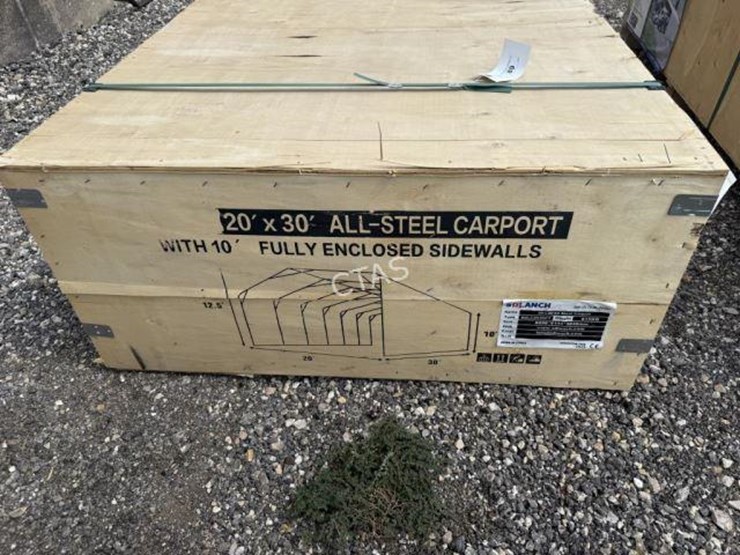 #89-•-20'-x-30'-all-steel-carport-w/-enclosed-side-walls-image-2