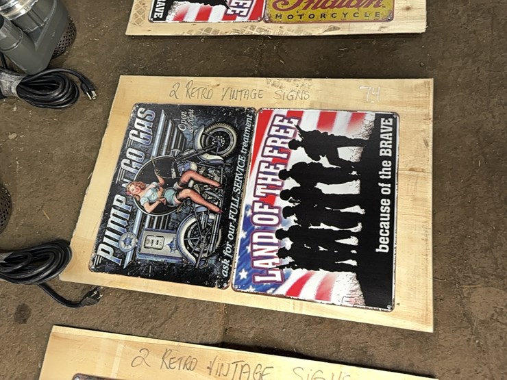 new-(2)-retro-vintage-signs-new-support-equipment-image-1