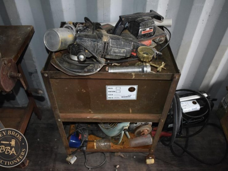 mixed-lot-of-power-tools-rolling-cart-image-1