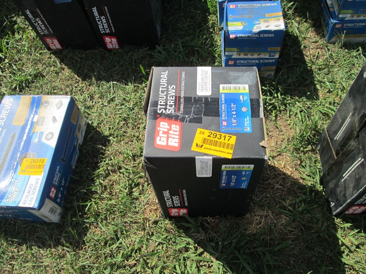 #29317-•-lot-of-(8)-1/4"x4-1/2"-structural-screws-image-1