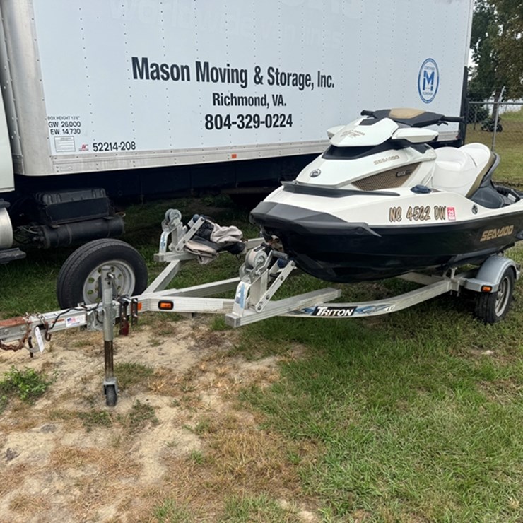 2012 SEA DOO GTX LIMITED 250 92 HOURS SHOWING - S/N: CA-YDV10455E212 TRITON DUAL PWC TRAILER - VIN