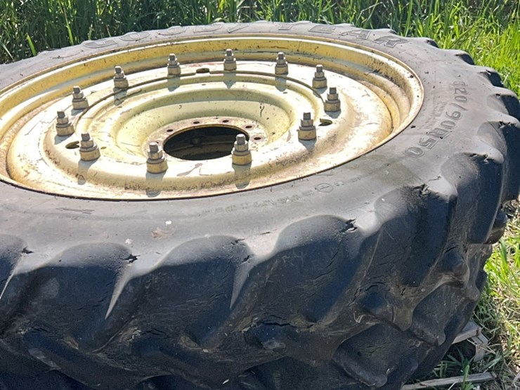 set-of-four-skinny-tires,-size-320/90/r50-came-off-of-john-deere-8300,-would-fit-others-image-7