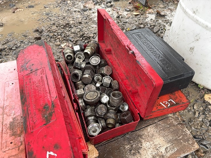 (3)-tool-boxes-of-hd-sockets,-1-box-of-hydraulic-fittings,-2-safety-reflector-kits-support-equipment-image-4