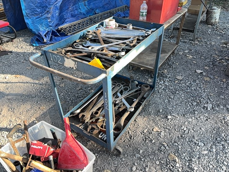 2-shelf-shop-cart-with-contents:-quantity-of-combination-wrenches-up-to-1-3/4in.-support-equipment-image-1
