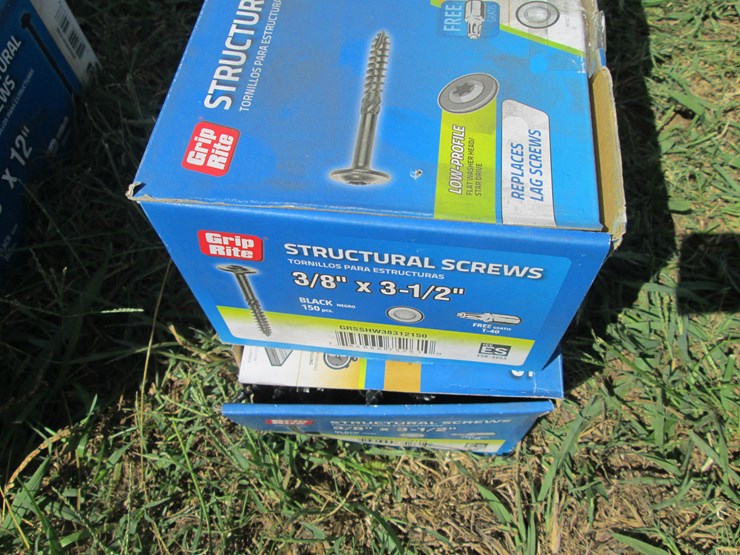 #29321-•-lot-of-(4)-3/8"x3-1/2"-structural-screws-image-2