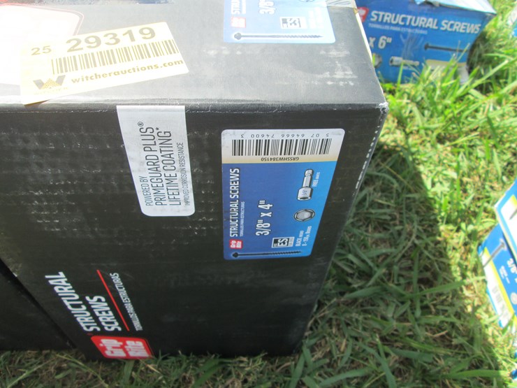 #29319-•-lot-of-(4)-3/8"x4"-structural-screws-image-2