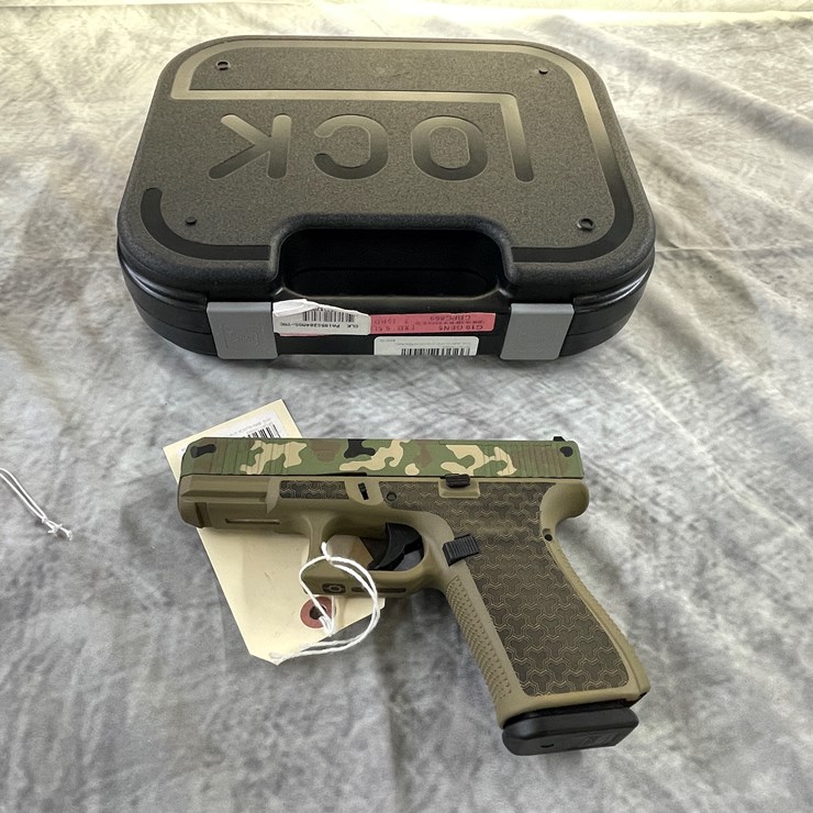 #4013 • Glock 19 gen 5 MOS, camo slide, SN: CBPC869