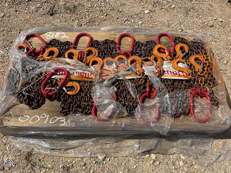 #8182-•-2025-landhonor,-approx-8,-7ft-double-leg-lifting-chain-slings-image-1