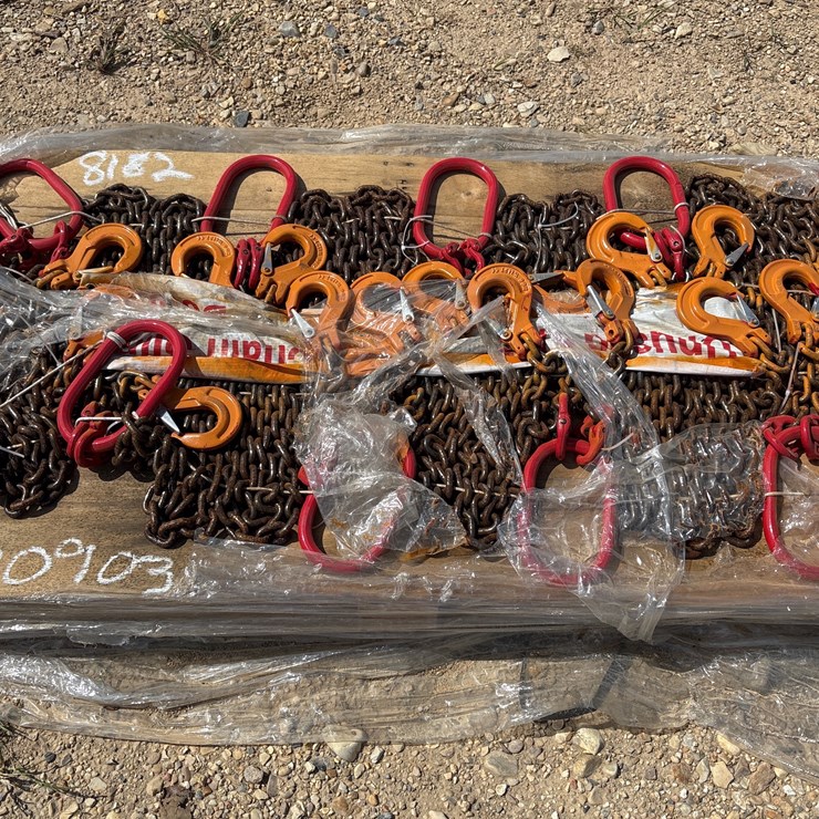 #8182 • 2025 LANDHONOR, APPROX 8, 7FT DOUBLE LEG LIFTING CHAIN SLINGS